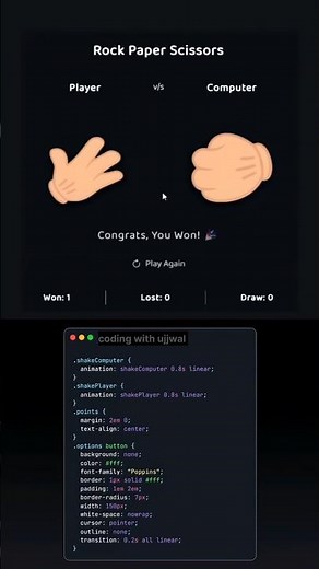 Build a Rock Paper Scissors Game with HTML, CSS & JavaScript | Beginner to Pro!