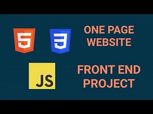 How to code a One Page Website - HTML CSS and JavaScript Tutorial - Front End Project