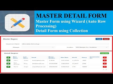 Master Detail Form- Oracle Apex || Master Block using Wizard || Manually Create the Detail Block