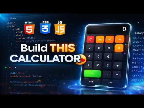 Build a PREMIUM Calculator using HTML CSS JavaScript 😍 | Glass UI + History 🔥#coding #htmlcss #js