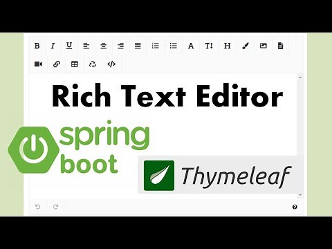 Rich Text Editor Example with Spring Boot and Thymeleaf