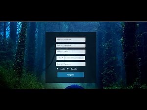 How To Create Simple Registration Form With transparent background using html & css