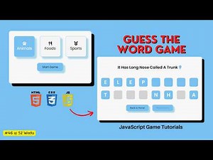 JavaScript Word Game With Smart Hints System