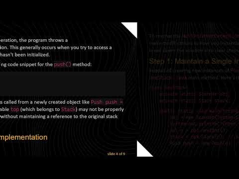 How to Fix the Stack Implementation Issue in Java