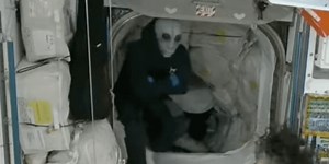 'Alien' spotted on board ISS as stranded astronauts return to Earth