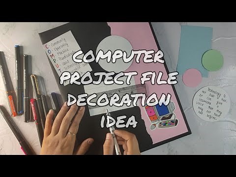 Easy Computer project file decoration idea. Simple Computer project file, notebook decoration idea.