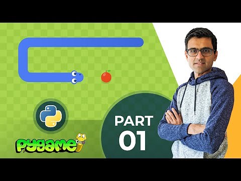 Snake and apple game in python pygame - 1. Intro and create surface | Python project tutorial