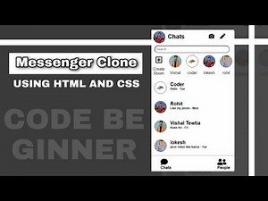 Messenger Clone Using HTML & CSS || HTML, CSS Projects