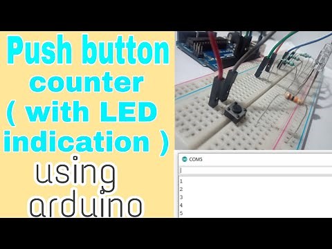 Controlling multiple LED with single push button using Arduino || push button counter using arduino