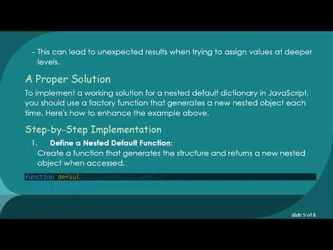 Creating a Nested Default Dictionary in JavaScript: A Guide for Developers