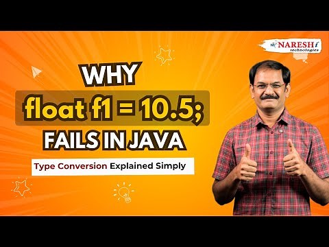 Why float f1 = 10.5; Fails in Java | Type Conversion Explained Simply | Naresh IT