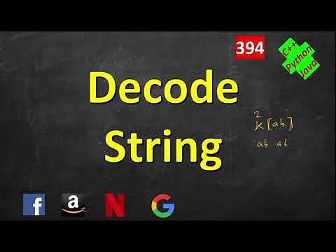 Decode String | LeetCode 394 | C++, Java, Python