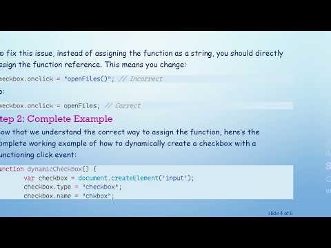 How to Dynamically Add Functions to a Checkbox in JavaScript