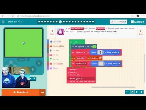 MakeCode Arcade - Chase the Pizza