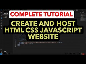 How to Create and Host a Website Using HTML, CSS & JavaScript for Free | Beginner Friendly Tutorial