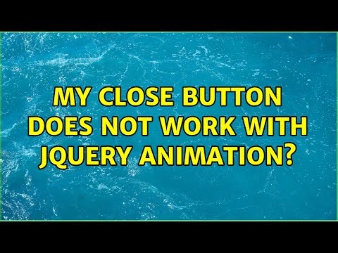My close button does not work with jquery animation?