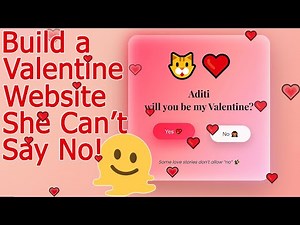 😍 How to Build a Valentine Website She Can't Say No! ❤ Deploy it for Free | HTML + CSS + JavaScript