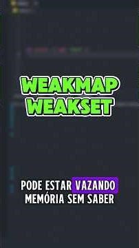 WeakMap e WeakSet: o lado oculto do JavaScript 🤯 #javascript #dev #programação