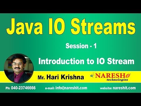 IO Streams | Session 1 | Introduction to IO Stream | Core Java Tutorial | Mr. Hari Krishna