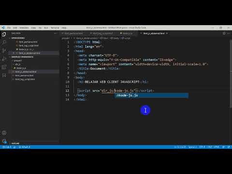 Cara memanggil kode javascript eksternal yang berada dalam folder