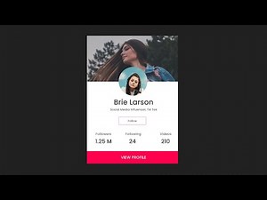 How To Make Profile Card Design For Website Using HTML And CSS
