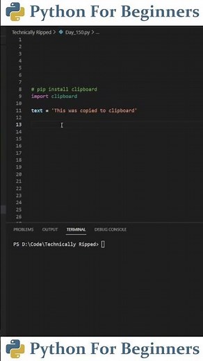Copy Text To Clipboard | Python Tutorial