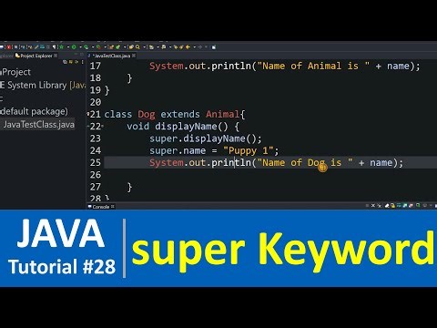 Java Tutorial #28 - super Keyword in Java Programming (Constructor)