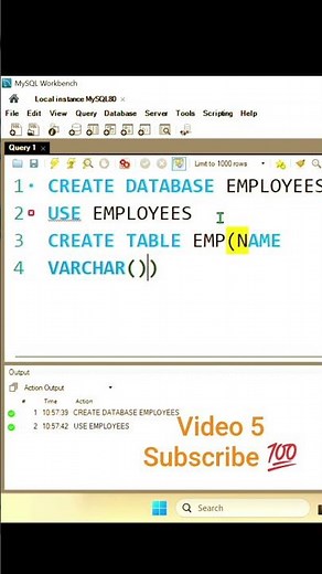 SQL CREATE TABLE Explained Simply | #shorts #ytshorts #youtubeshorts