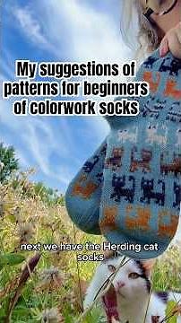 Beginners to colorwork socks pattern recommendations. #stoneknits #knitting #sockknitting
