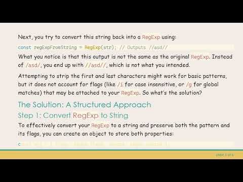 Converting RegExp to String and Back