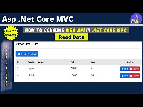 🔌 How to Consume Web API in ASP.NET Core MVC | Read Data from ASP.NET Web API