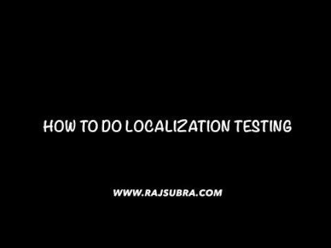 How To Do Localization Testing