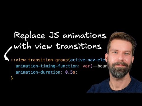 Replace your JavaScript Animation Library with View Transitions