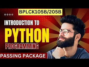 Introduction To Python Programming Vtu Important Questions | BPLCK105B/105B