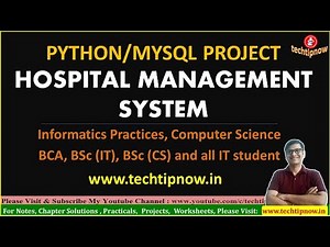 Hospital Management System Project in Python | Python MySQL Projects | Class 12 CS IP Projects