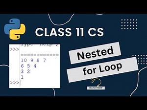 Pattern Printing in Python | Class-11: Computer Science | Nested for loop