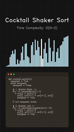 Visualizing Cocktail Shaker Sort in Python 🍹