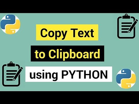 Python Copy and Paste from the Clipboard | How to Copy Text to Clipboard Using Python | Pyperclip