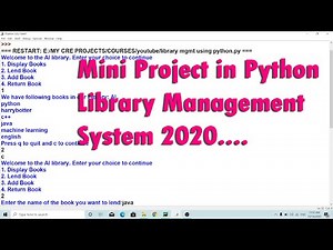 [MINI PROJECT] Library Management System In Python 2020.
