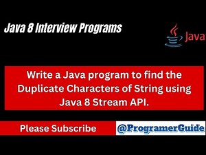 Write a Java program to find the Duplicate Characters of String using Java 8 Stream API.