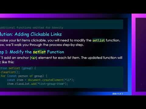 How to Add a Custom href to List Items in JavaScript