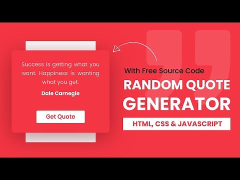 Random Quote Generator | Javascript API Project