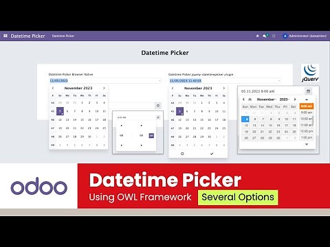 Odoo DatePicker & DateTime Picker Using OWL Framework