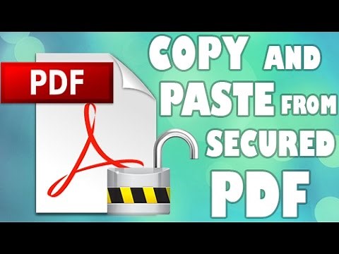 How to copy and paste from secured PDF (Unlock PDF)