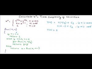 Exponentiation - Time Complexity analysis of recursion