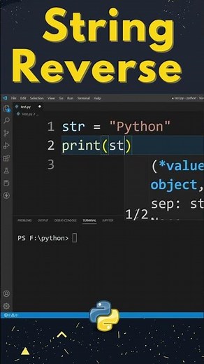 How to Find Reverse a String in Python ? #shorts
