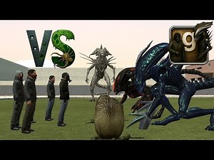 Alien VS Predator SNPC's Xenomorphs VS Sentry's Survivalists snpc Battle Garry's Mod