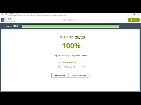 Cisco Python Essential Part 1 Module 2 Test Answers /Cisco PE1-- Module 2 Test #cisco #python
