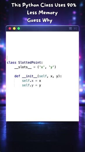 This Python Class Uses 90% Less Memory – Guess Why! 🧠