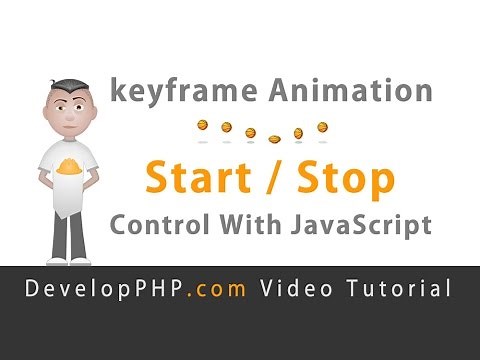 Start Stop CSS Sprite keyframes animation with JavaScript